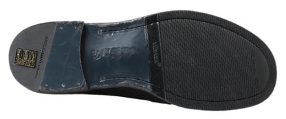 Bottes à lacets en cuir noir Dolce &amp; Gabbana Equisite