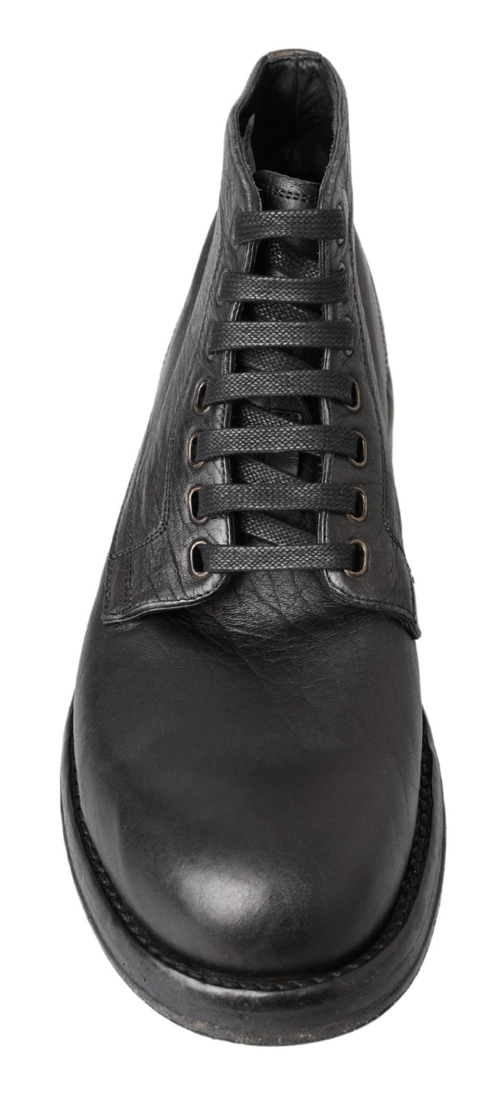 Dolce &amp; Gabbana Black Horse Leather Perugino Boots
