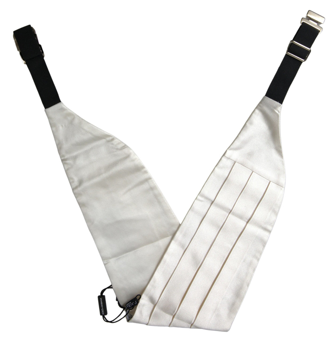 Ceinture élégante en soie blanche Dolce &amp; Gabbana