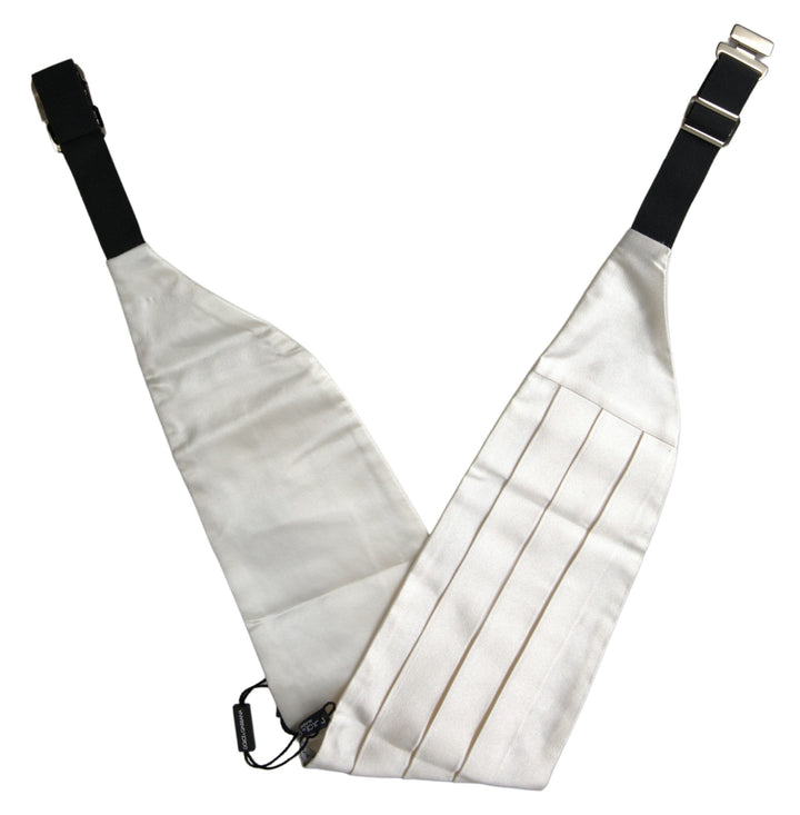 Ceinture élégante en soie blanche Dolce &amp; Gabbana