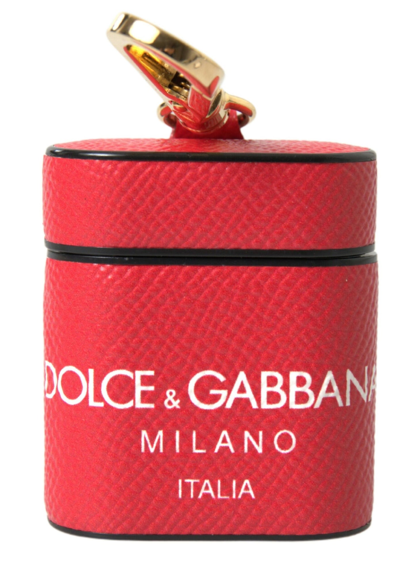 Estuche rojo para Airpods de Dolce Gabbana. Viste tus dispositivos tecnológicos con piel de becerro.