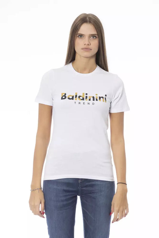 Baldinini Trend Vestido blanco tipo camiseta a tu estilo