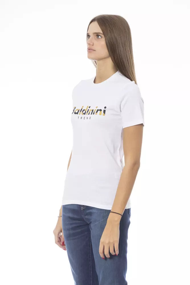 Baldinini Trend Vestido blanco tipo camiseta a tu estilo