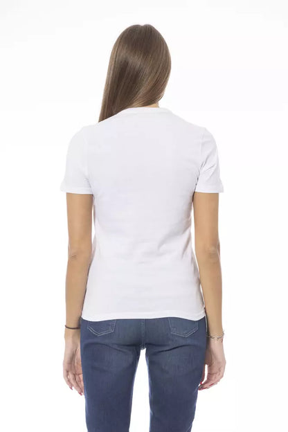 Baldinini Trend Vestido blanco tipo camiseta a tu estilo