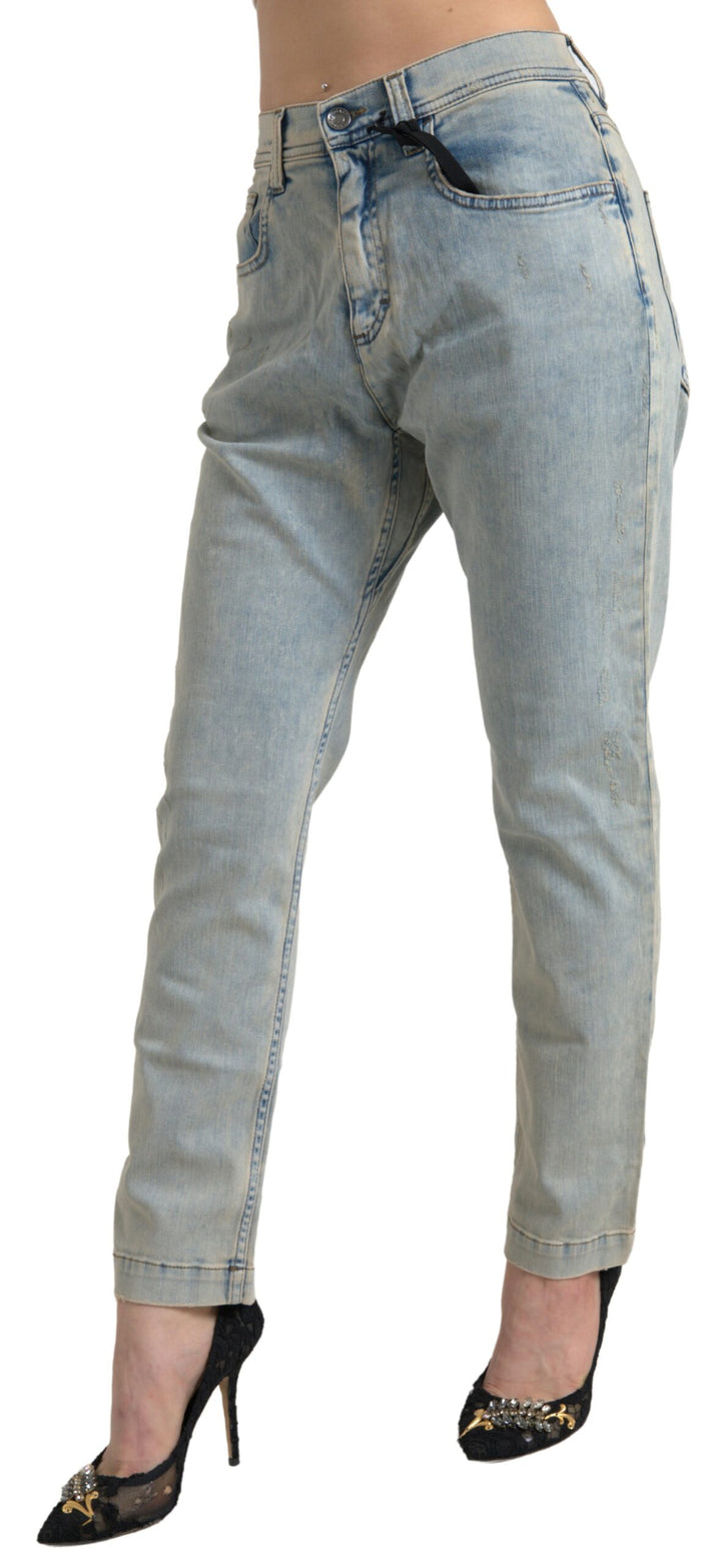 Sensación de jeans ajustados de cintura media italianos