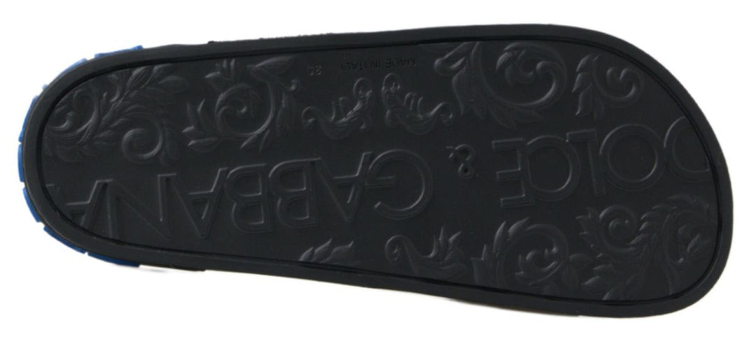 Sandales élégantes en cuir noir Dolce &amp;amp; Gabbana