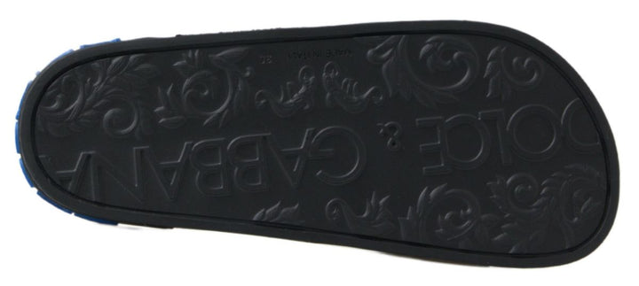 Sandales élégantes en cuir noir Dolce &amp;amp; Gabbana