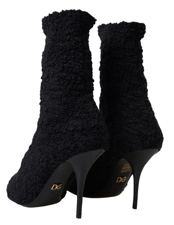 Bottes mi-mollet élégantes en laine vierge Dolce &amp;amp; Gabbana