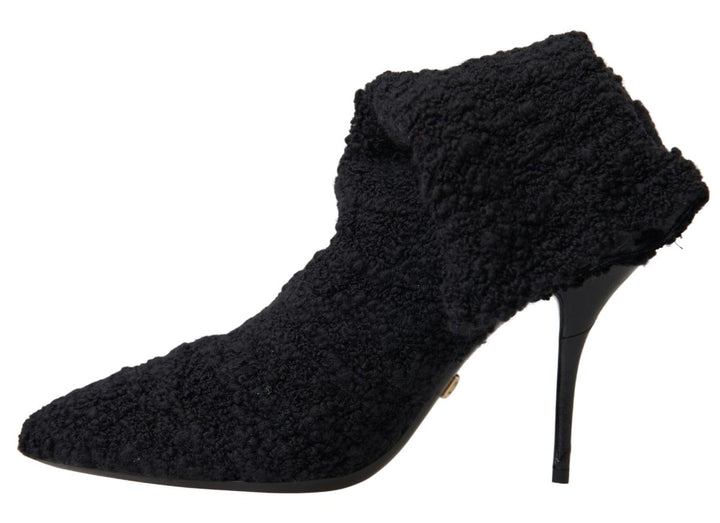 Bottes mi-mollet élégantes en laine vierge Dolce &amp;amp; Gabbana
