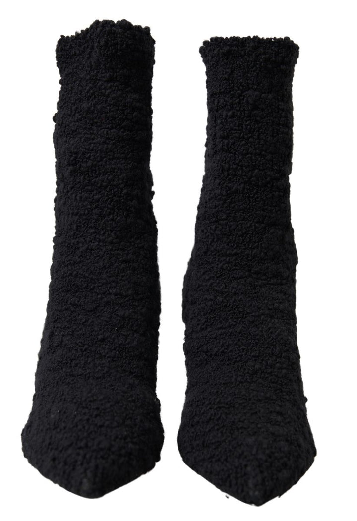 Bottes mi-mollet élégantes en laine vierge Dolce &amp;amp; Gabbana