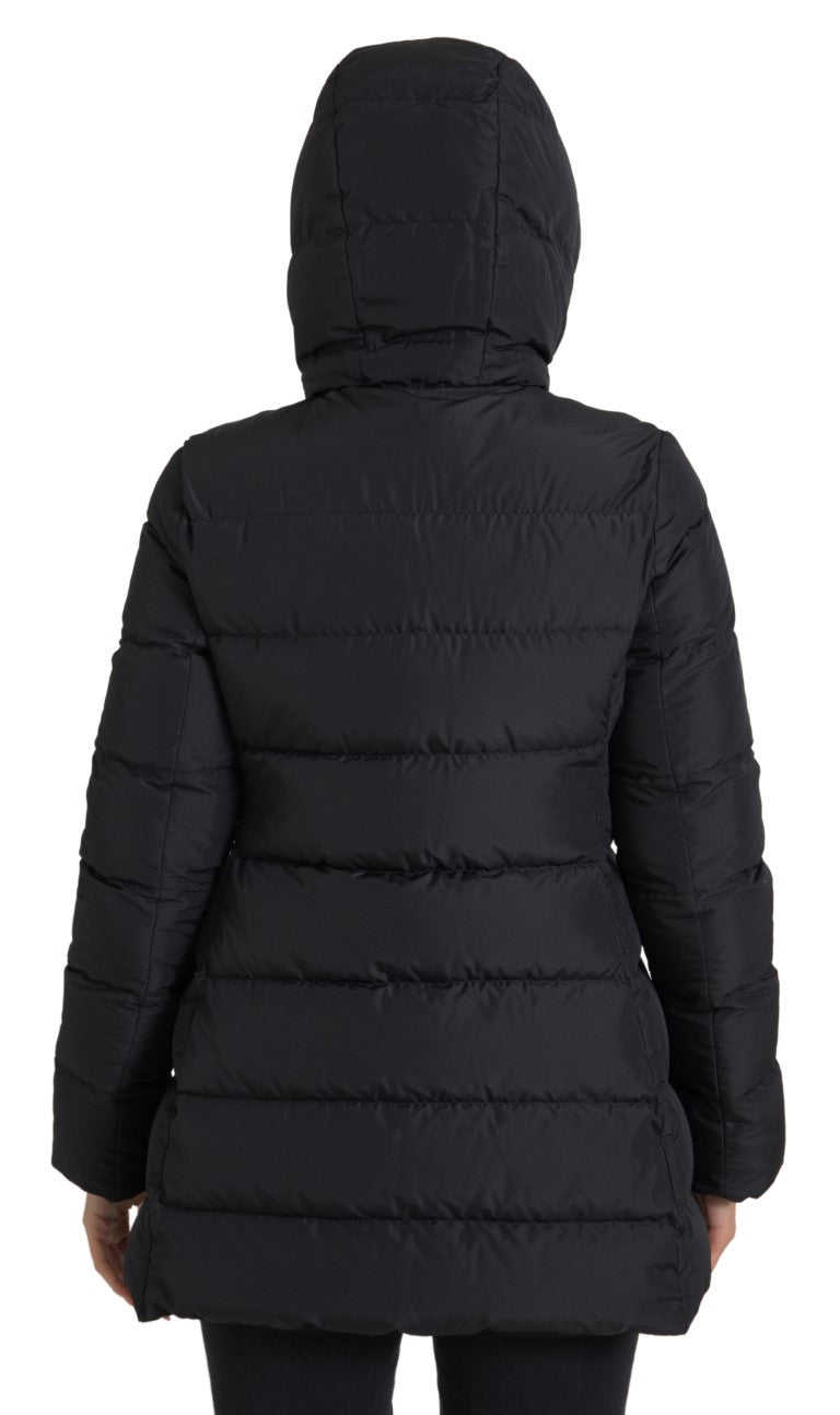 Dolce &amp; Gabbana Black Polyester Hooded Reversible Jacket