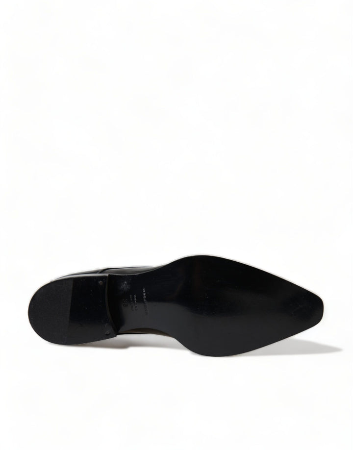 Dolce &amp;amp; Gabbana Élégantes ballerines en cuir noir