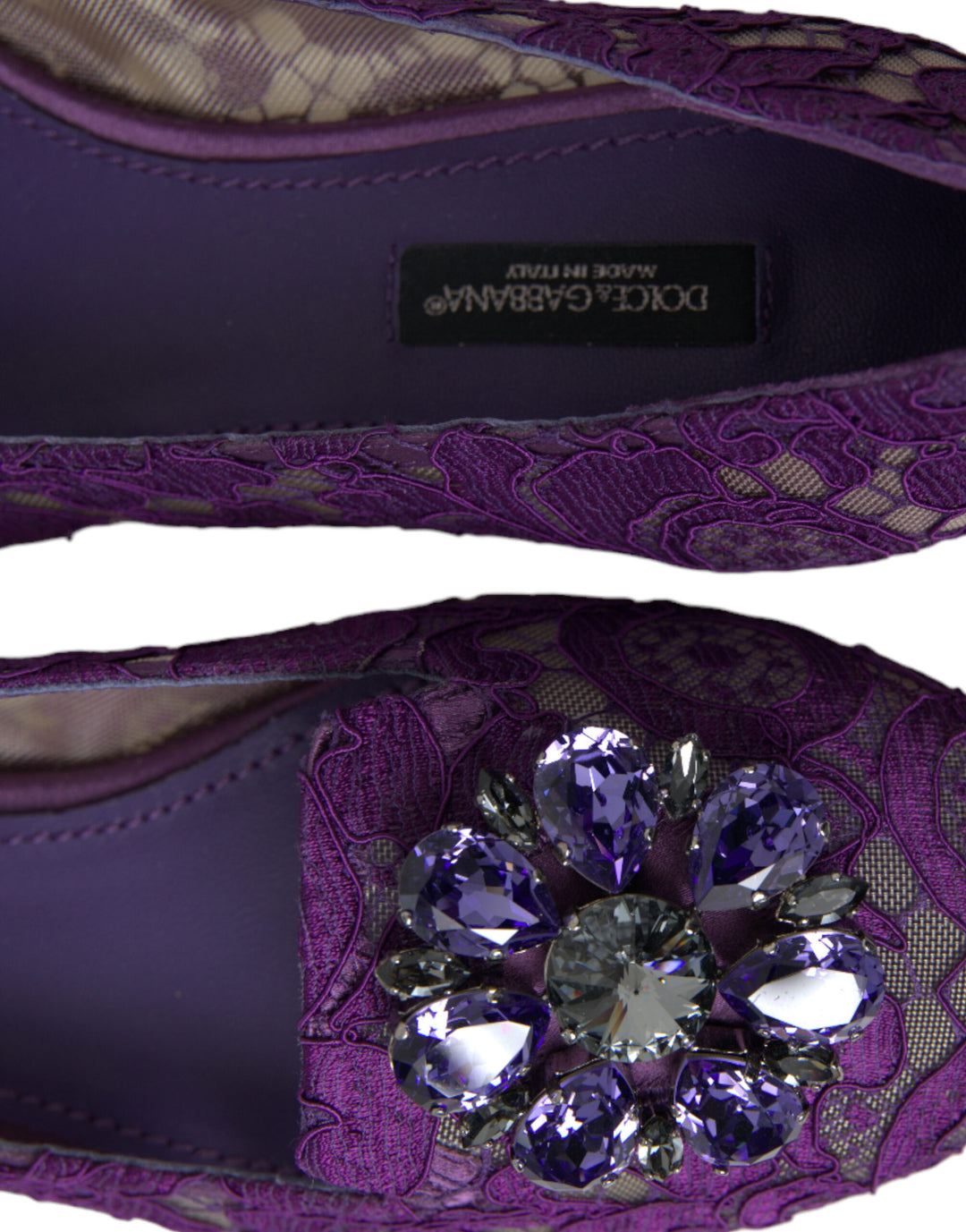 Pantuflas Dolce Gabbana Vally Purple Lace Dream
