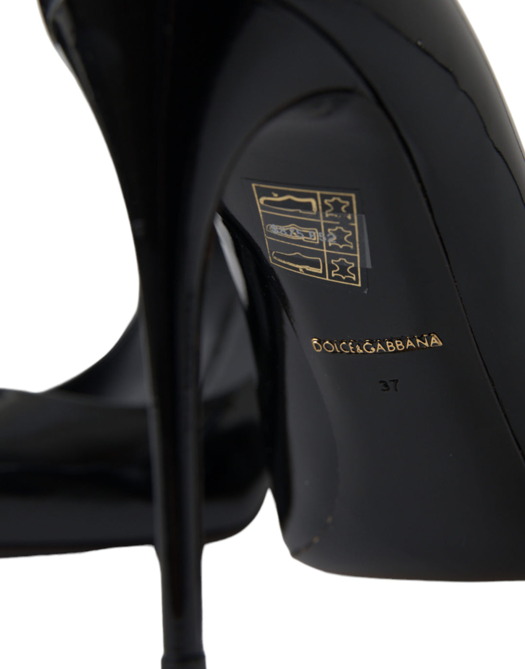 Dolce &amp; Gabbana Black Patent Leather Pumps Heels Shoes