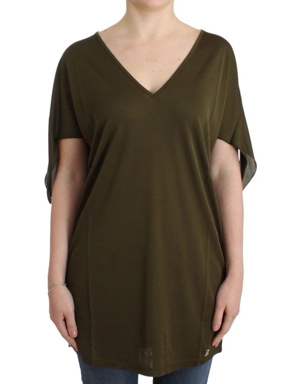 John Galliano - Green shortsleeved blouse top