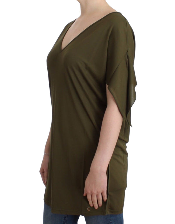 John Galliano - Green shortsleeved blouse top