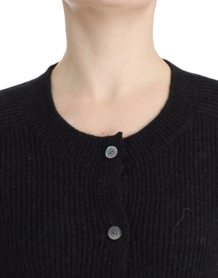 John Galliano Black wool cardigan