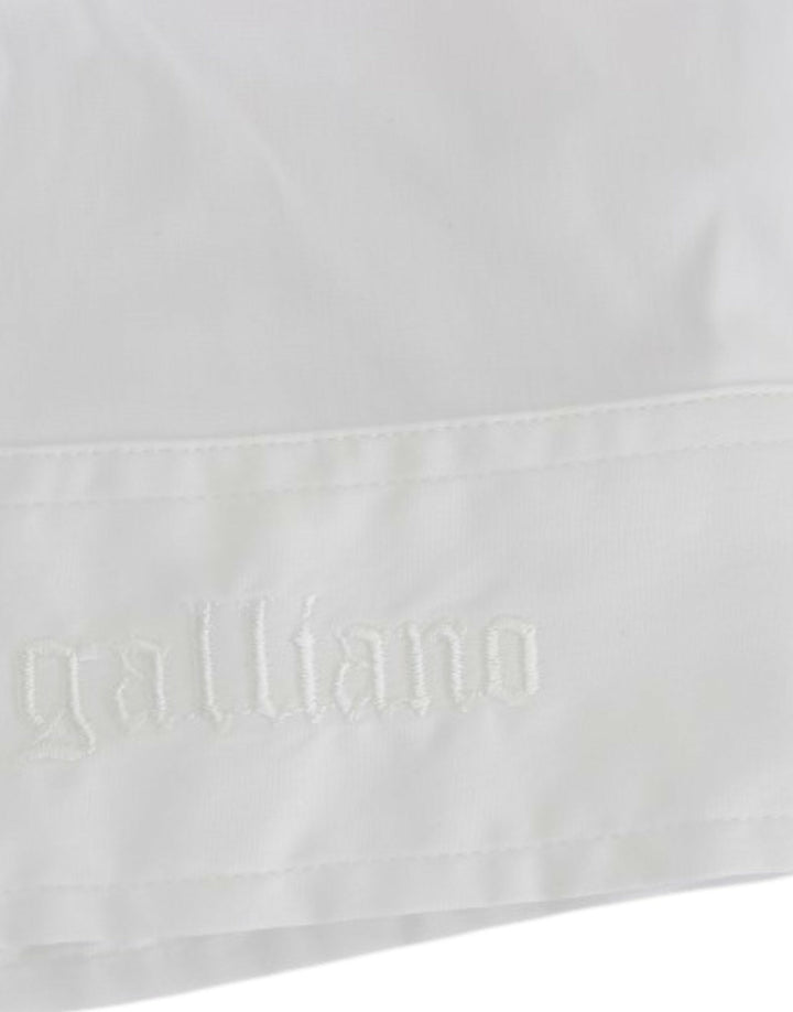 John Galliano White Cotton Shirt Top