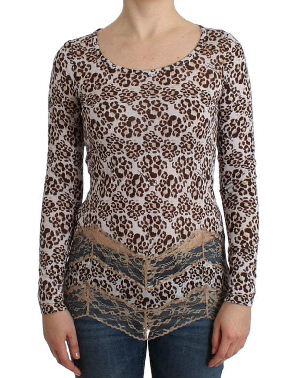 Cavalli - Brown longsleeved lace top