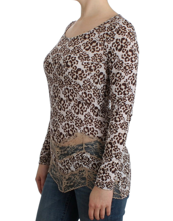 Cavalli - Brown longsleeved lace top