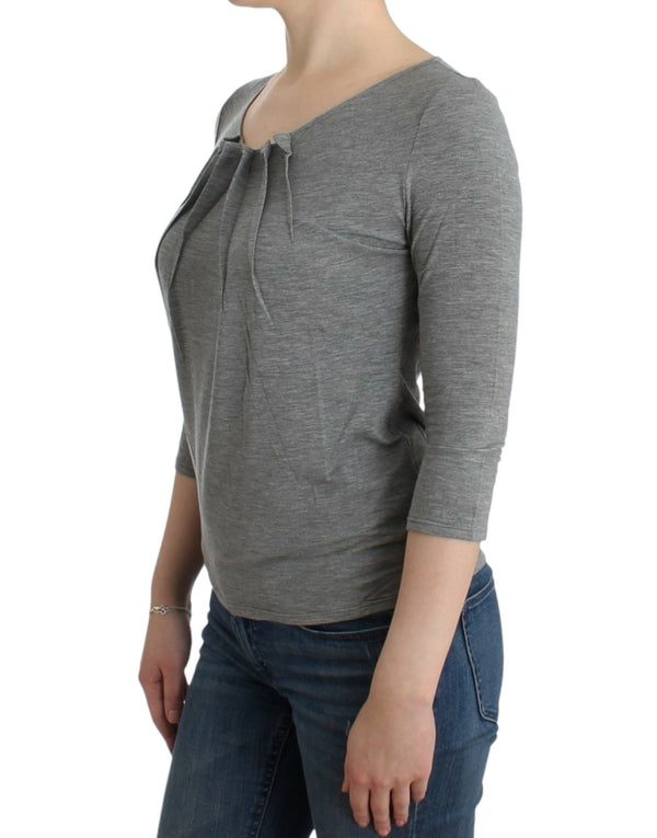 Cavalli - Gray 3/4 sleeves jumper top