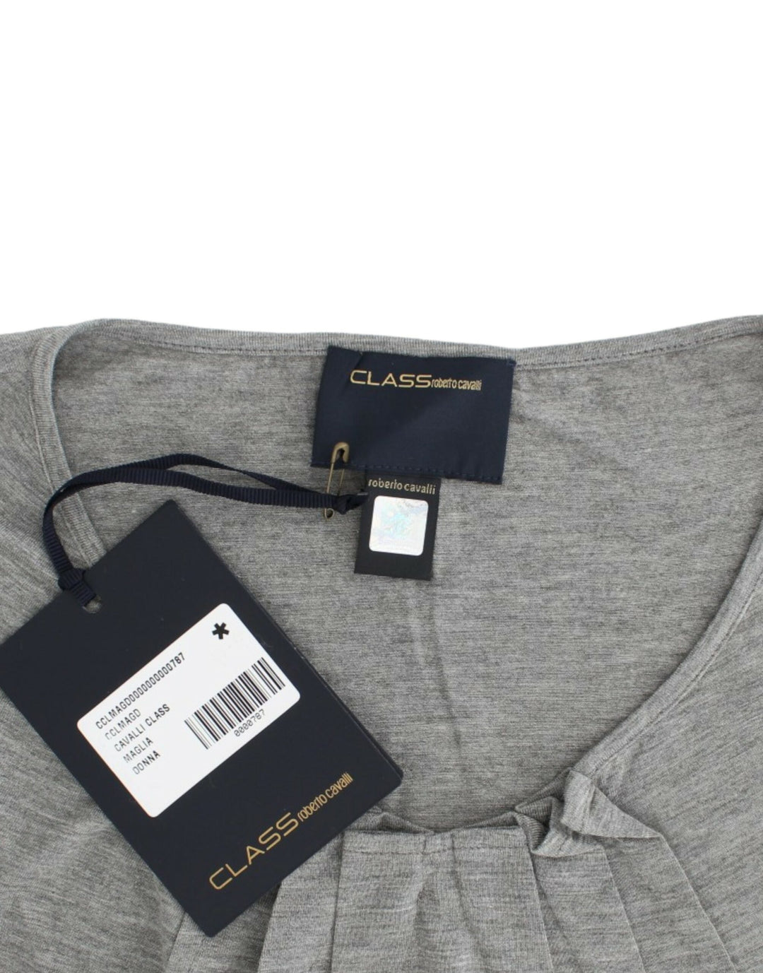 Pull élégant Cavalli en cachemire mélangé gris