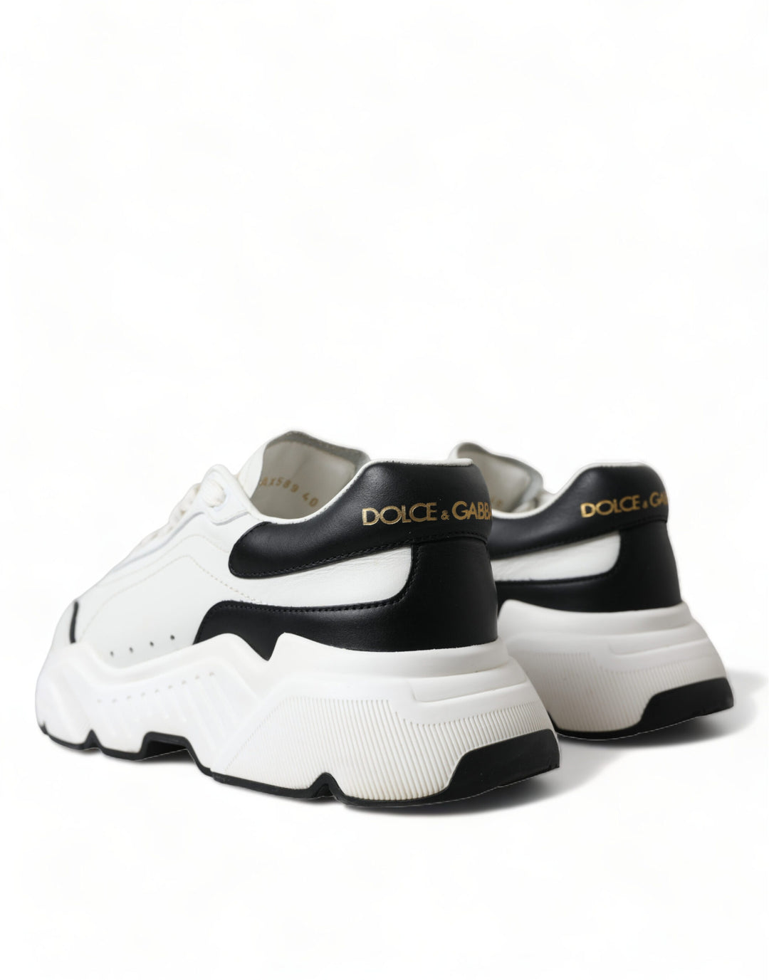 Dolce &amp; Gabbana White Black Low Top Daymaster Sneakers Shoes