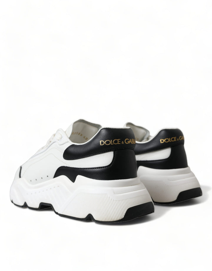 Dolce &amp; Gabbana White Black Low Top Daymaster Sneakers Shoes