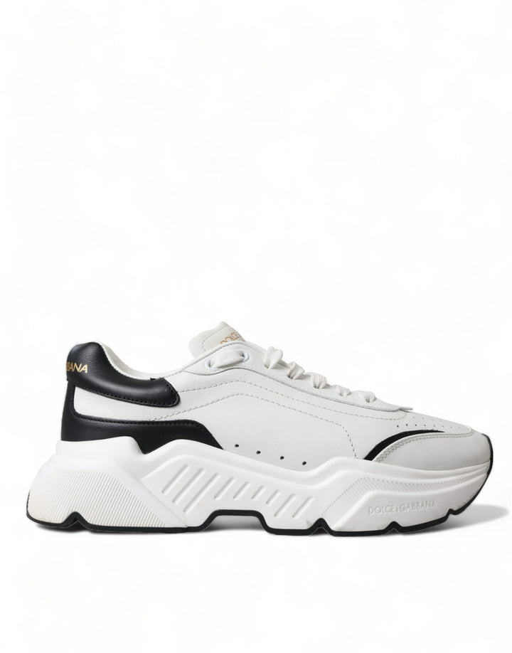 Dolce &amp; Gabbana White Black Low Top Daymaster Sneakers Shoes