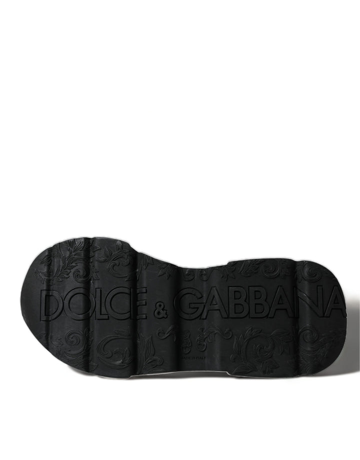 Dolce &amp; Gabbana White Black Low Top Daymaster Sneakers Shoes