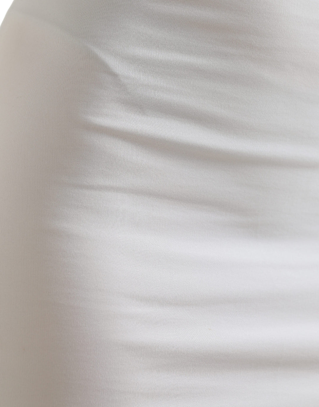 Dolce &amp; Gabbana White Viscose High Waist Pencil Cut Mini Skirt