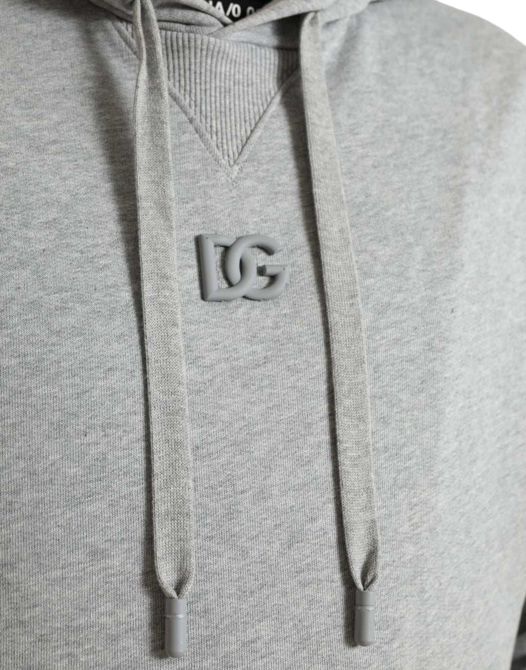 Dolce &amp; Gabbana Gray Cotton Logo Hooded Sweatshirt Sweater