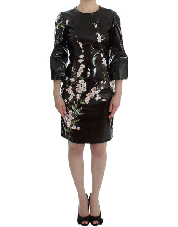 Dolce & Gabbana Black floral 3/4 Sleeve sheath dress women’s
