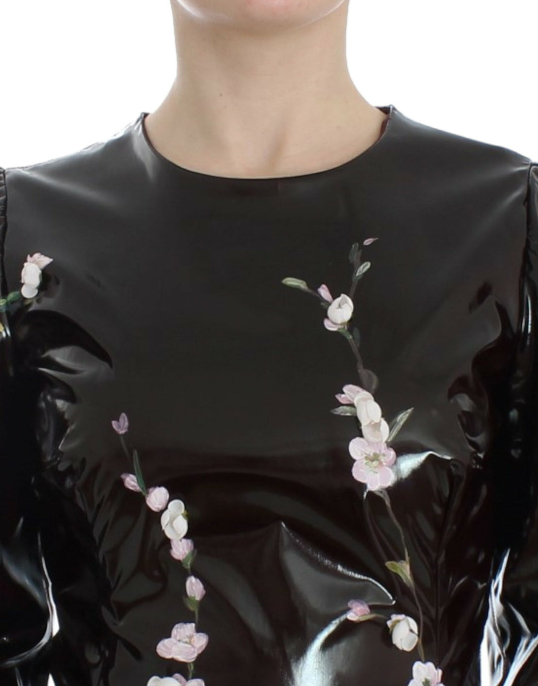 Dolce &amp; Gabbana Black floral 3/4 Sleeve sheath dress women’s