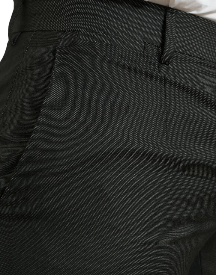 Pantalones de vestir ajustados elegantes en gris oscuro de Dolce &amp;amp; Gabbana