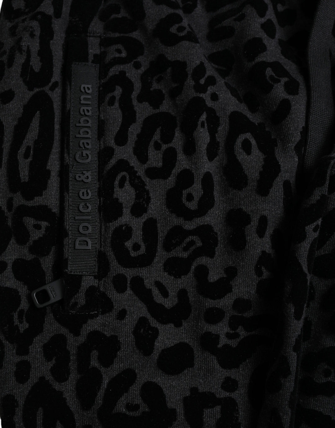 Dolce &amp; Gabbana Black Leopard Cotton Slim Fit Jogger Pants