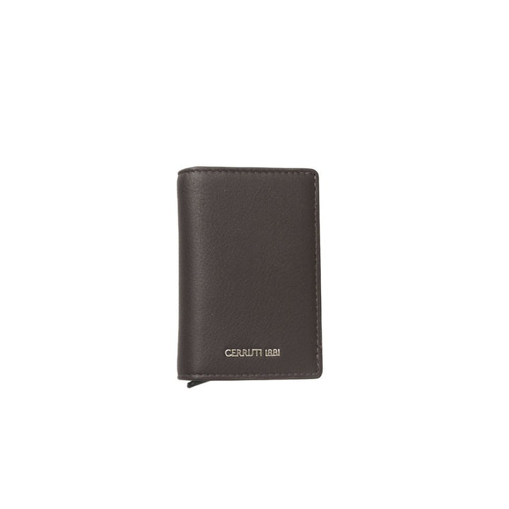 Portefeuille Homme Cerruti 1881 En Cuir De Veau Marron