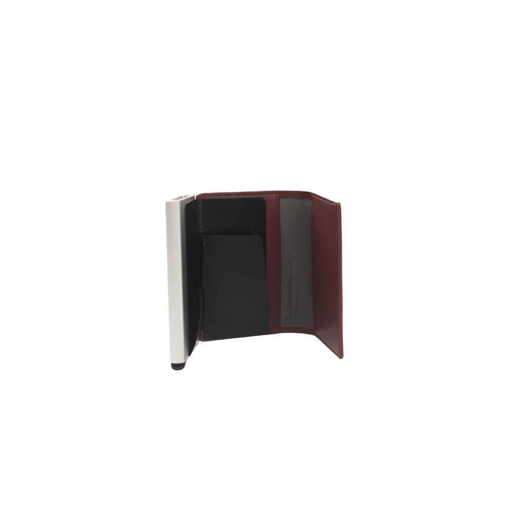 Cartera Cerruti 1881 de piel de becerro roja para hombre