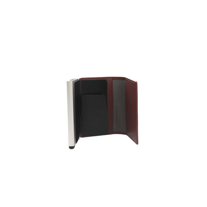 Cartera Cerruti 1881 de piel de becerro roja para hombre