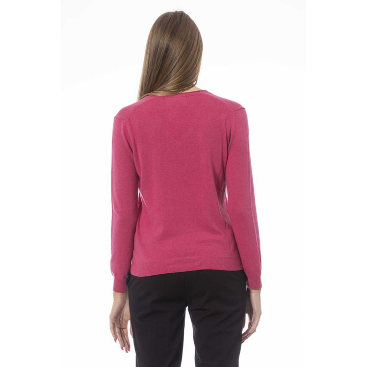 Suéter de cachemira fucsia para mujer Baldinini Trend