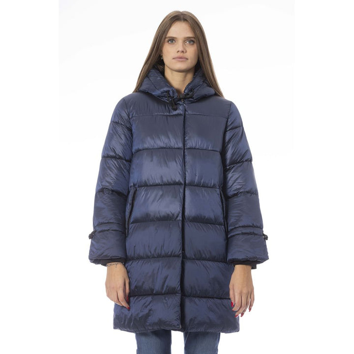 Baldinini Trend Light Blue Nylon Jackets &amp; Coat