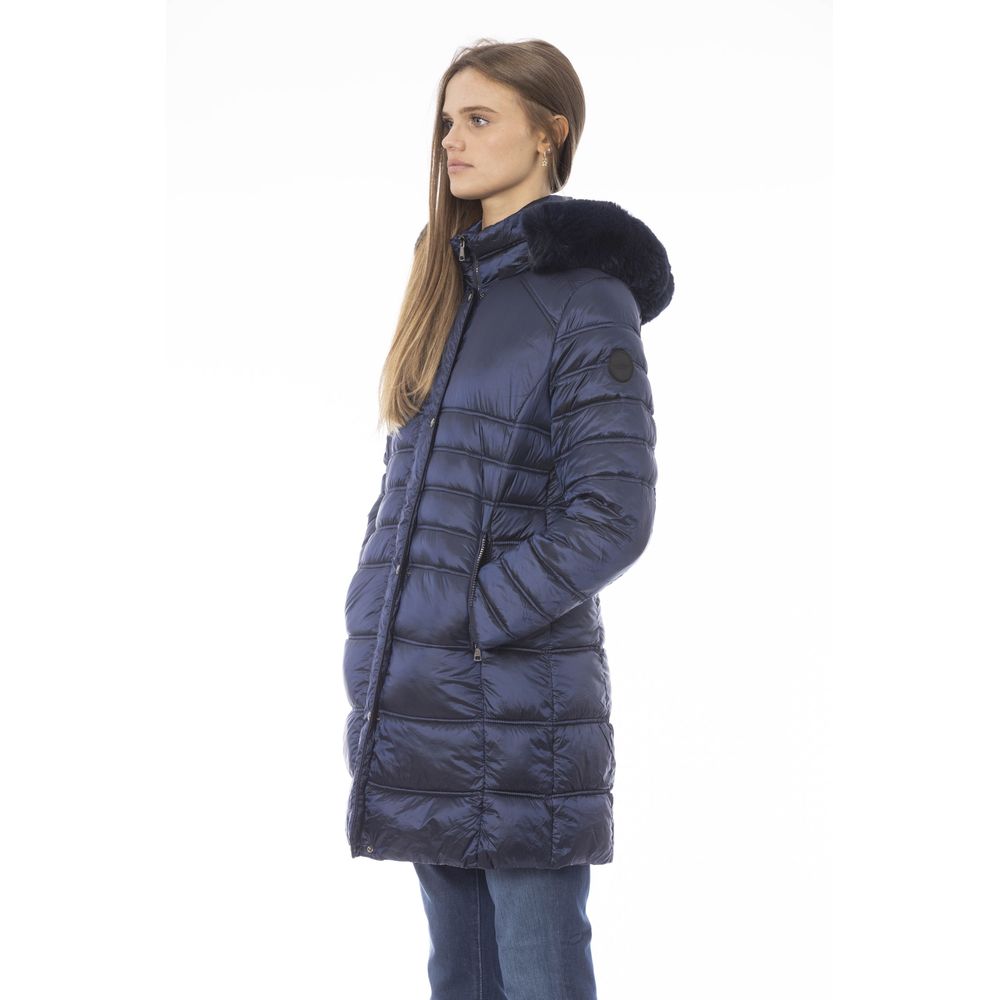 Baldinini Trend Light Blue Polyester Jackets &amp; Coat