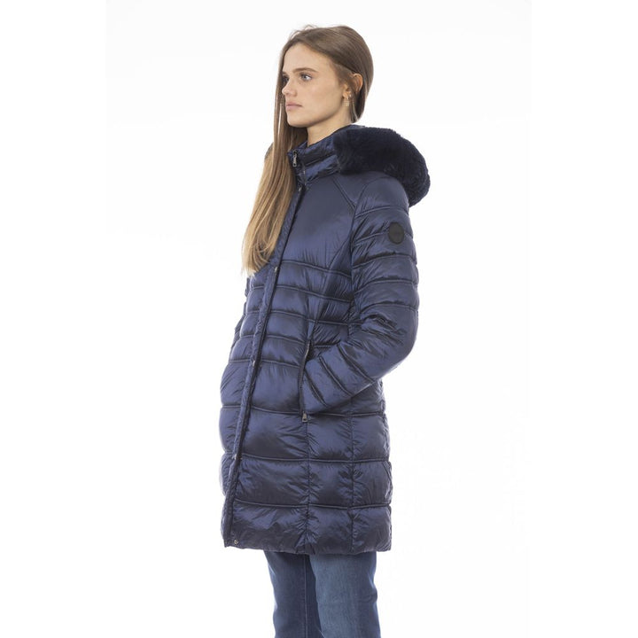 Baldinini Trend Light Blue Polyester Jackets &amp; Coat