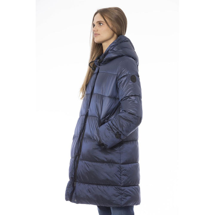 Baldinini Trend Light Blue Nylon Jackets &amp; Coat