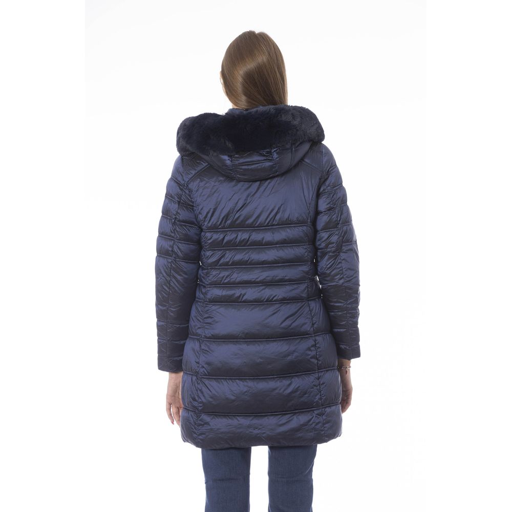 Baldinini Trend Light Blue Polyester Jackets &amp; Coat