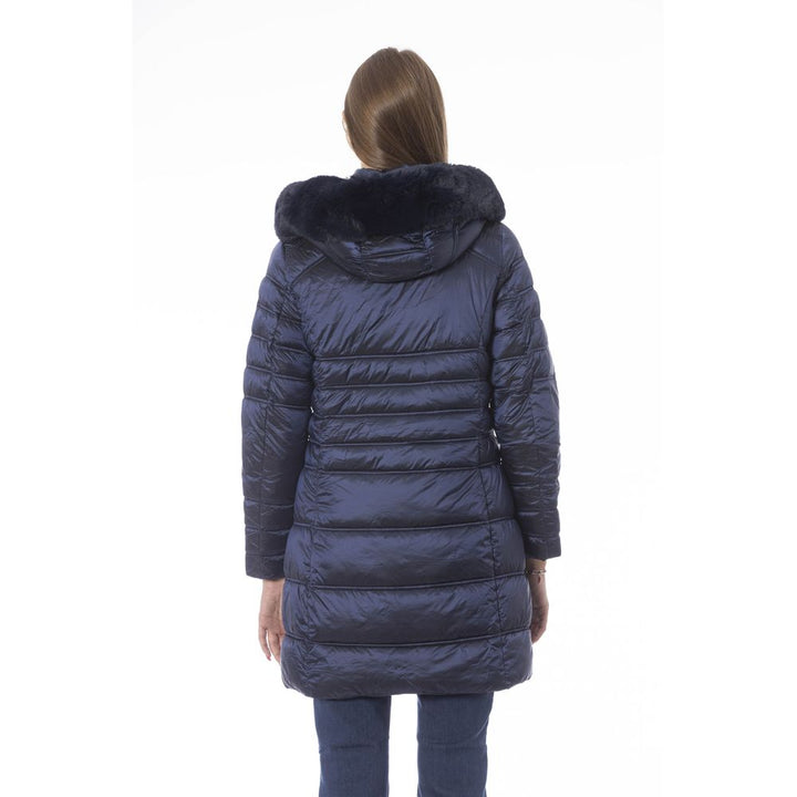 Baldinini Trend Light Blue Polyester Jackets &amp; Coat