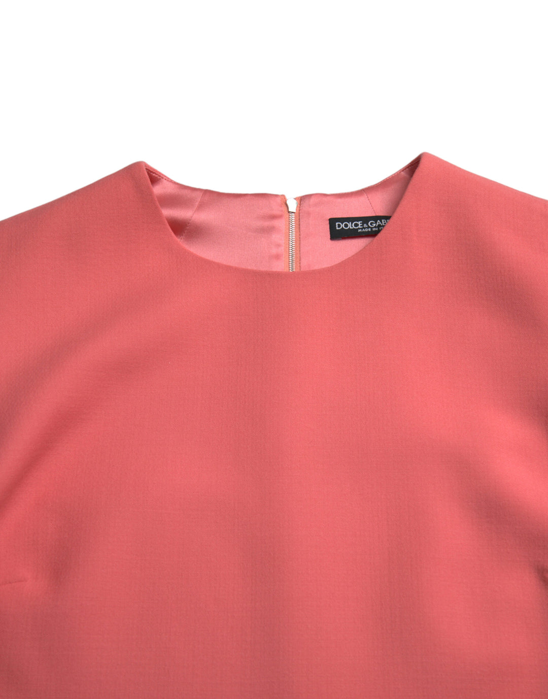 Dolce &amp; Gabbana Pink Virgin Wool Sleeveless Mini Dress