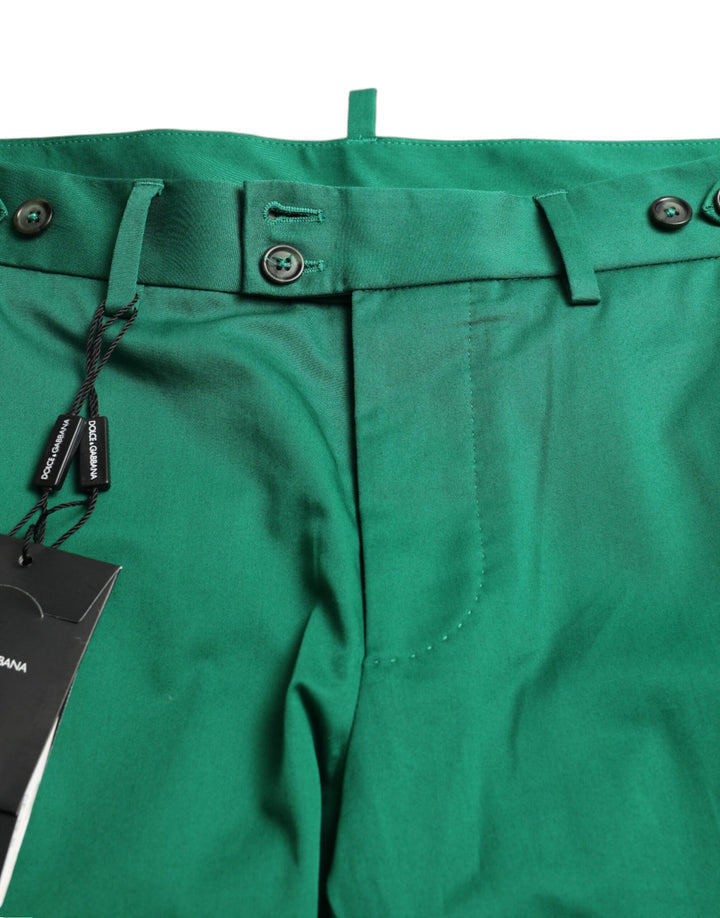 Dolce &amp; Gabbana Deep Green Cotton Stretch Men Bermuda Shorts