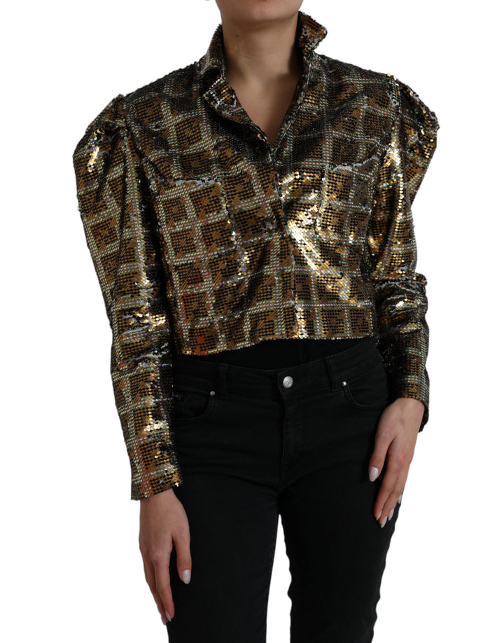 Chaqueta corta con lentejuelas multicolor de Dolce &amp;amp; Gabbana