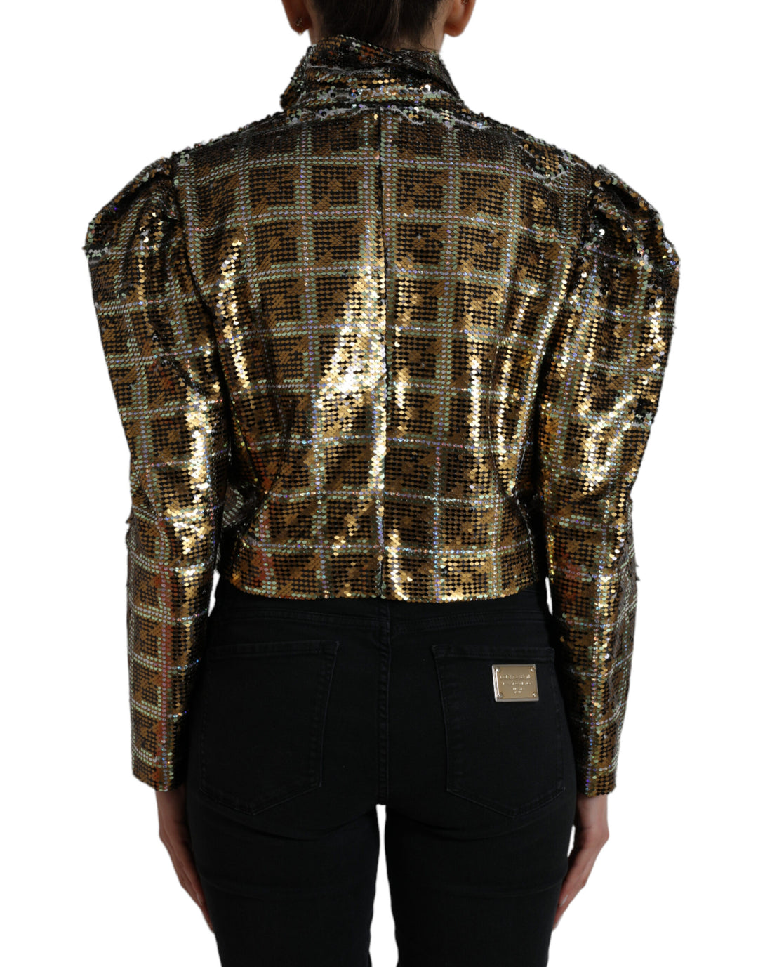 Chaqueta corta con lentejuelas multicolor de Dolce &amp;amp; Gabbana